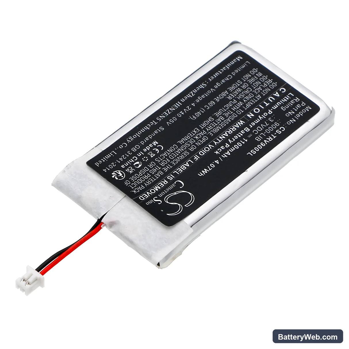 Trail Tech Voyager Replacement Battery, 3.7V, 1100mAh, Li-Polymer 2