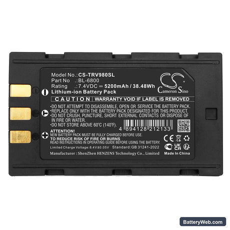 Hi-Target A16 Replacement Battery, 7.4V, 5200mAh, Li-ion 5