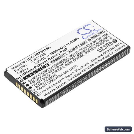 Thuraya X5-Touch Replacement Battery, 3.8V, 2900mAh, Li-Polymer 1