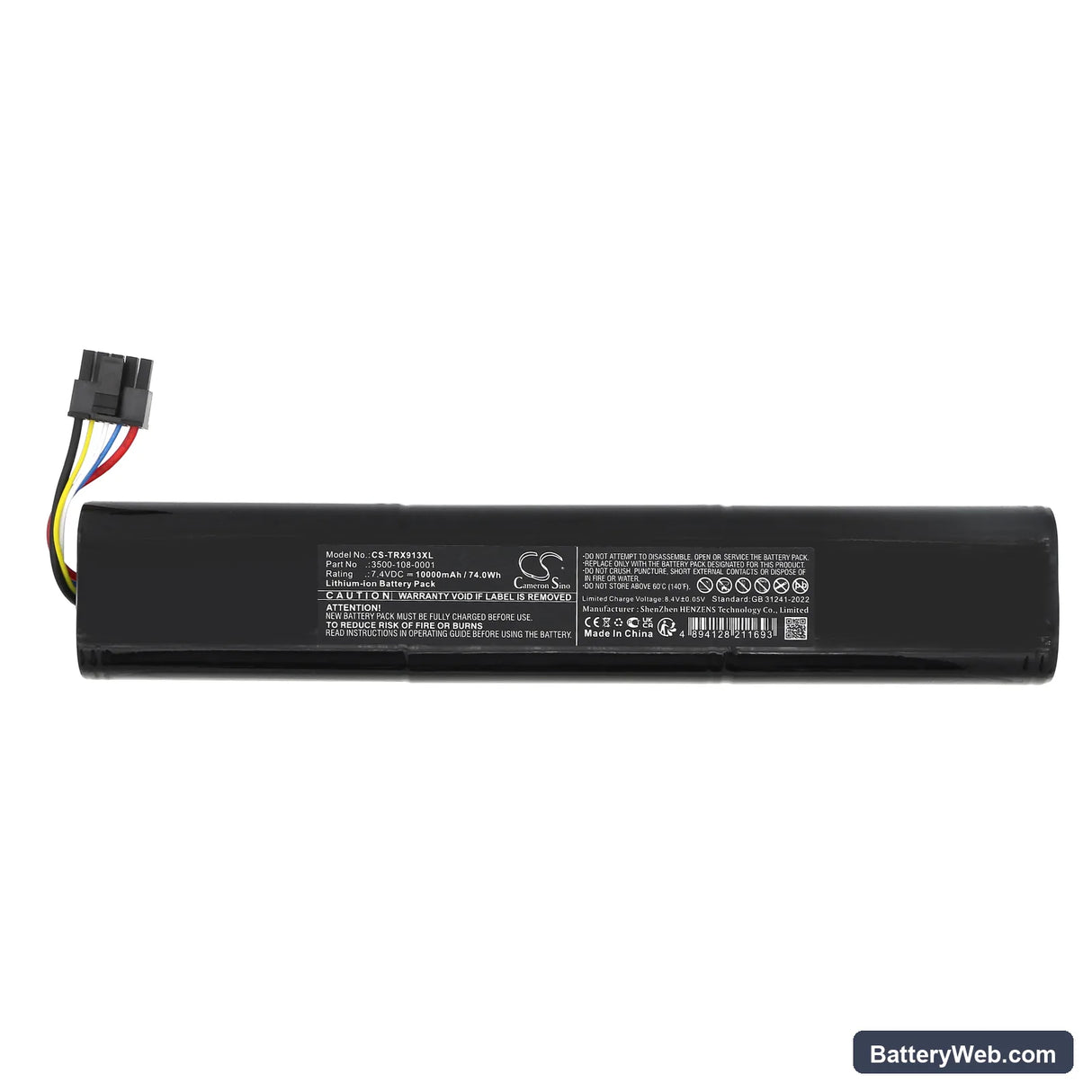 Thuraya 9103 Replacement Battery, 7.4V, 10000mAh, Li-ion 3