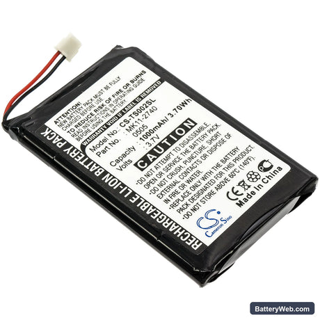 Toshiba Gigabeat MEGF10 Replacement Battery, 3.7V, 1000mAh, Li-ion 1