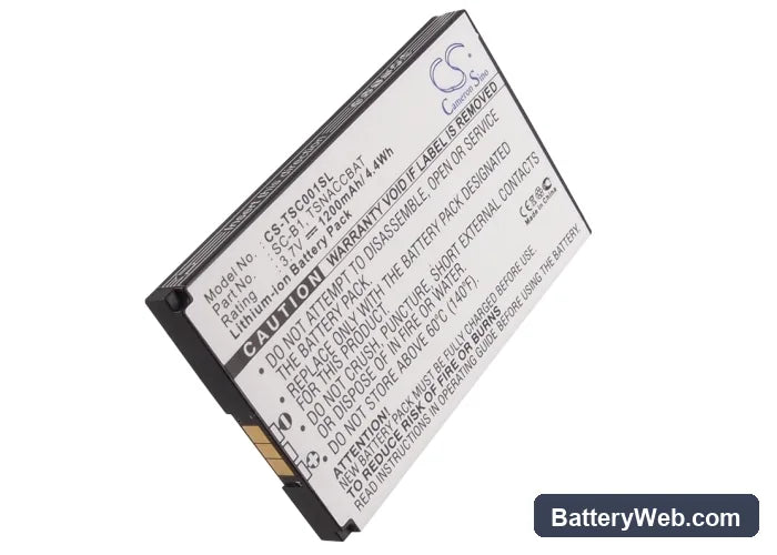 TerreStar Genus Replacement Battery, 3.7V, 1200mAh, Li-ion 5