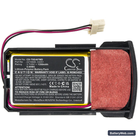 Thermo Scientific E1 Clip Tip 4671 Single Channel Replacement Battery, 3.7V, 1350mAh, Li-Polymer 3