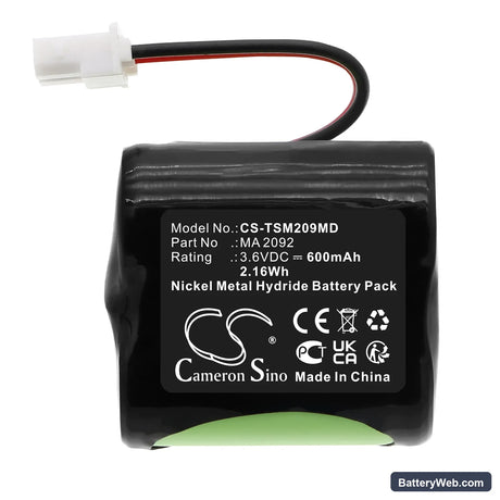 Thermo Scientific Impact2 Single Channel Replacement Battery, 3.6V, 600mAh, Ni-MH 3