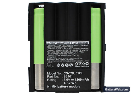 Hirschmann 1200 Replacement Battery, 3.6V, 1200mAh, Ni-MH 5