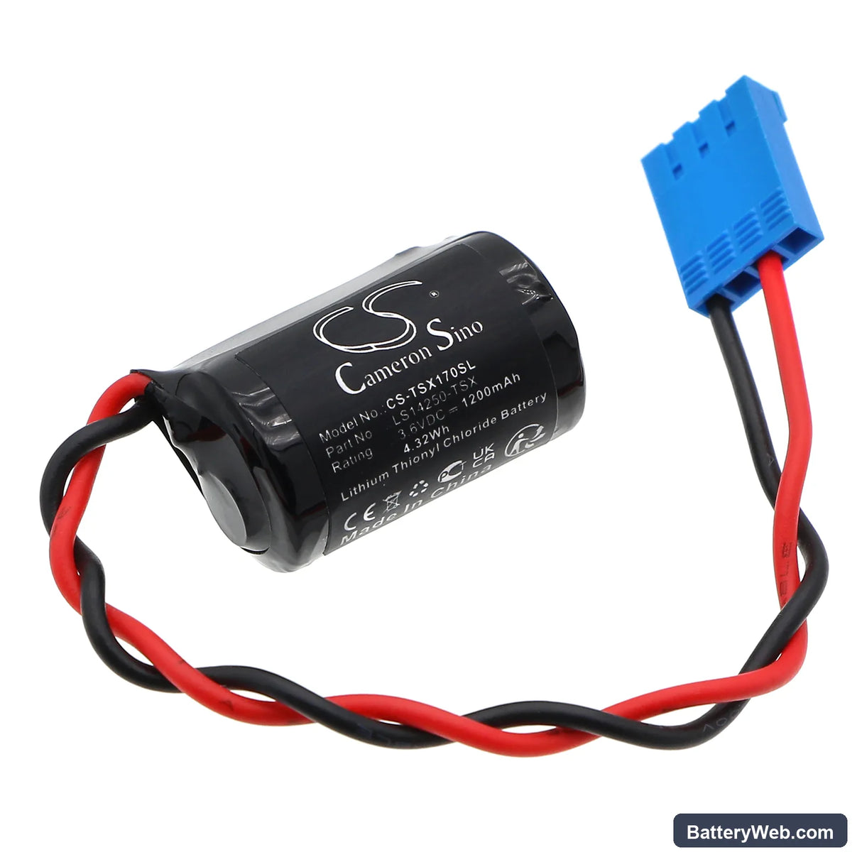 Schneider NUM 1020 Replacement Battery, 3.6V, 1200mAh, Li-SOCl2 1