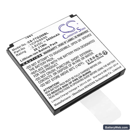 Toast TG200 Replacement Battery, 3.8V, 5450mAh, Li-ion 1