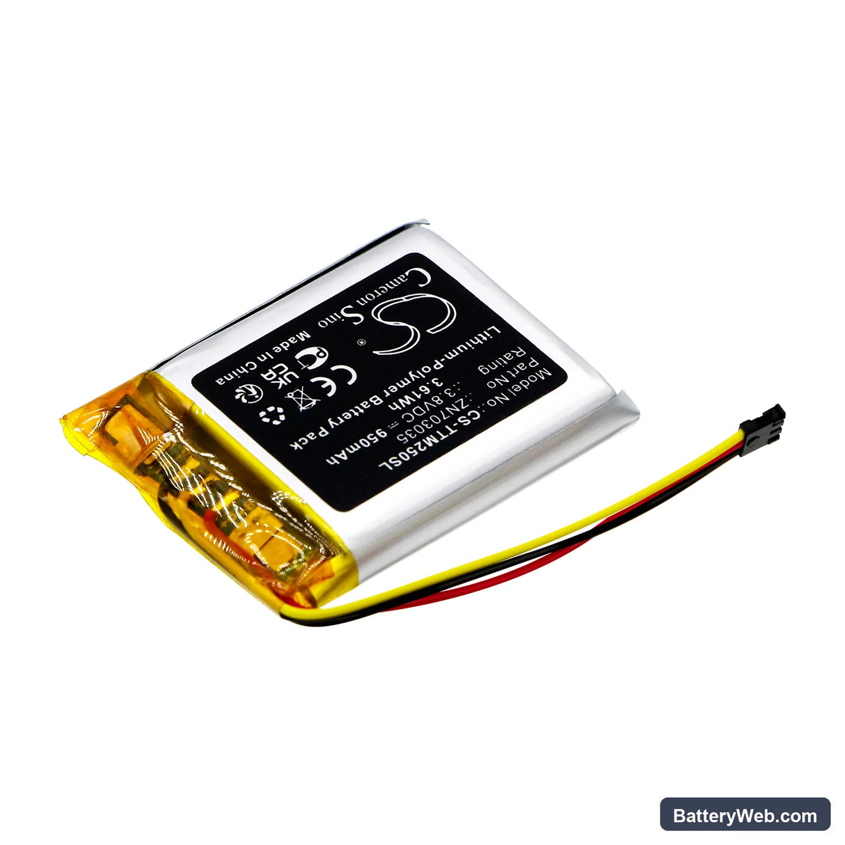 Teltonika TM250 Replacement Battery, 3.8V, 950mAh, Li-Polymer 2