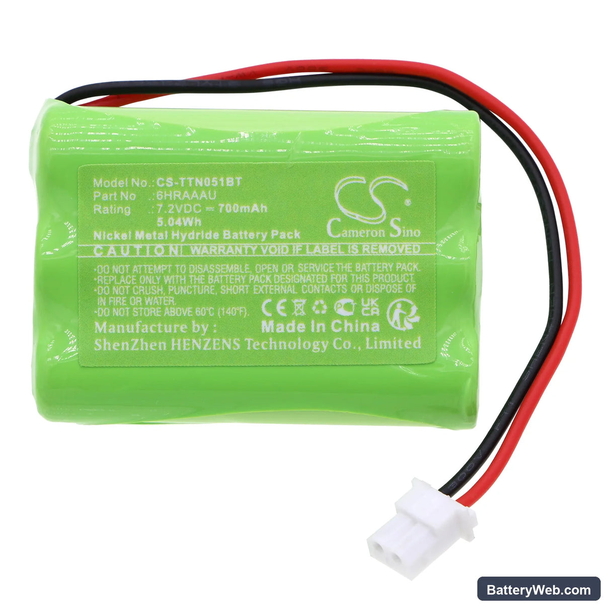 ITI 34-051 Replacement Battery, 7.2V, 700mAh, Ni-MH 3