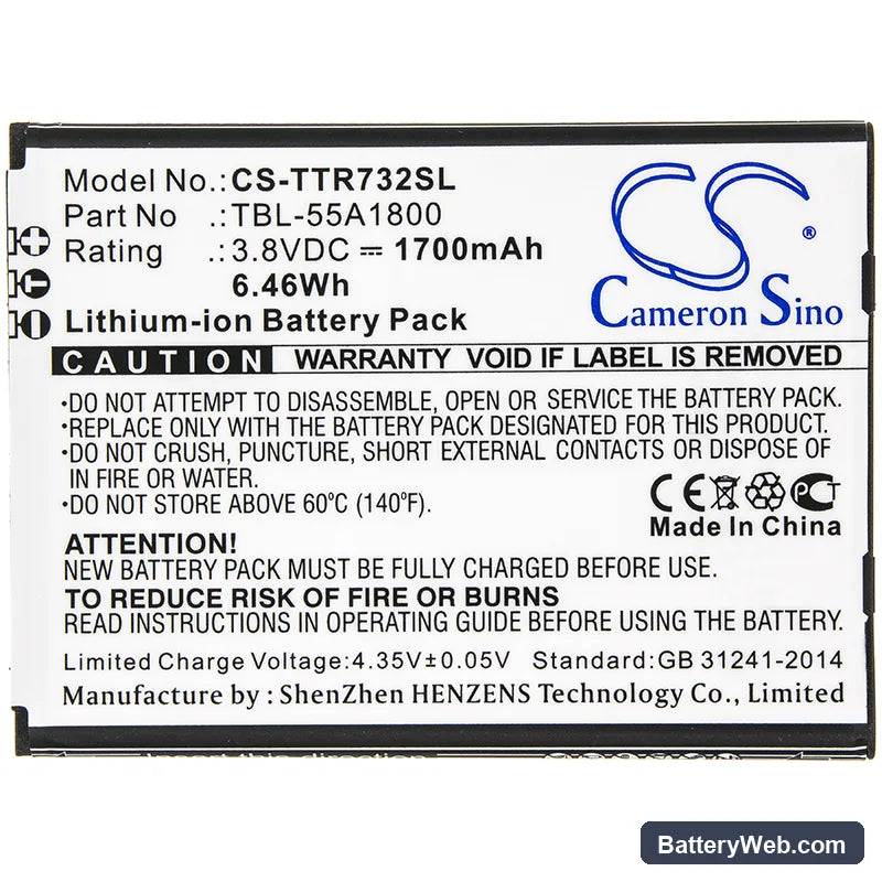 TP-Link M7310 ver 1 Replacement Battery, 3.8V, 1700mAh, Li-ion 3