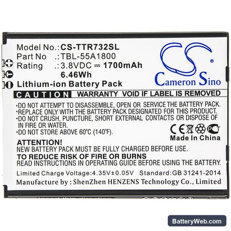 TP-Link M7310 ver 1 Replacement Battery, 3.8V, 1700mAh, Li-ion 3