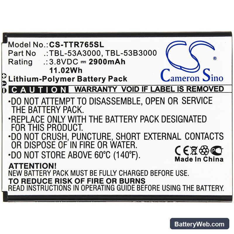 TP-Link M7650 Replacement Battery, 3.8V, 2900mAh, Li-Polymer 3