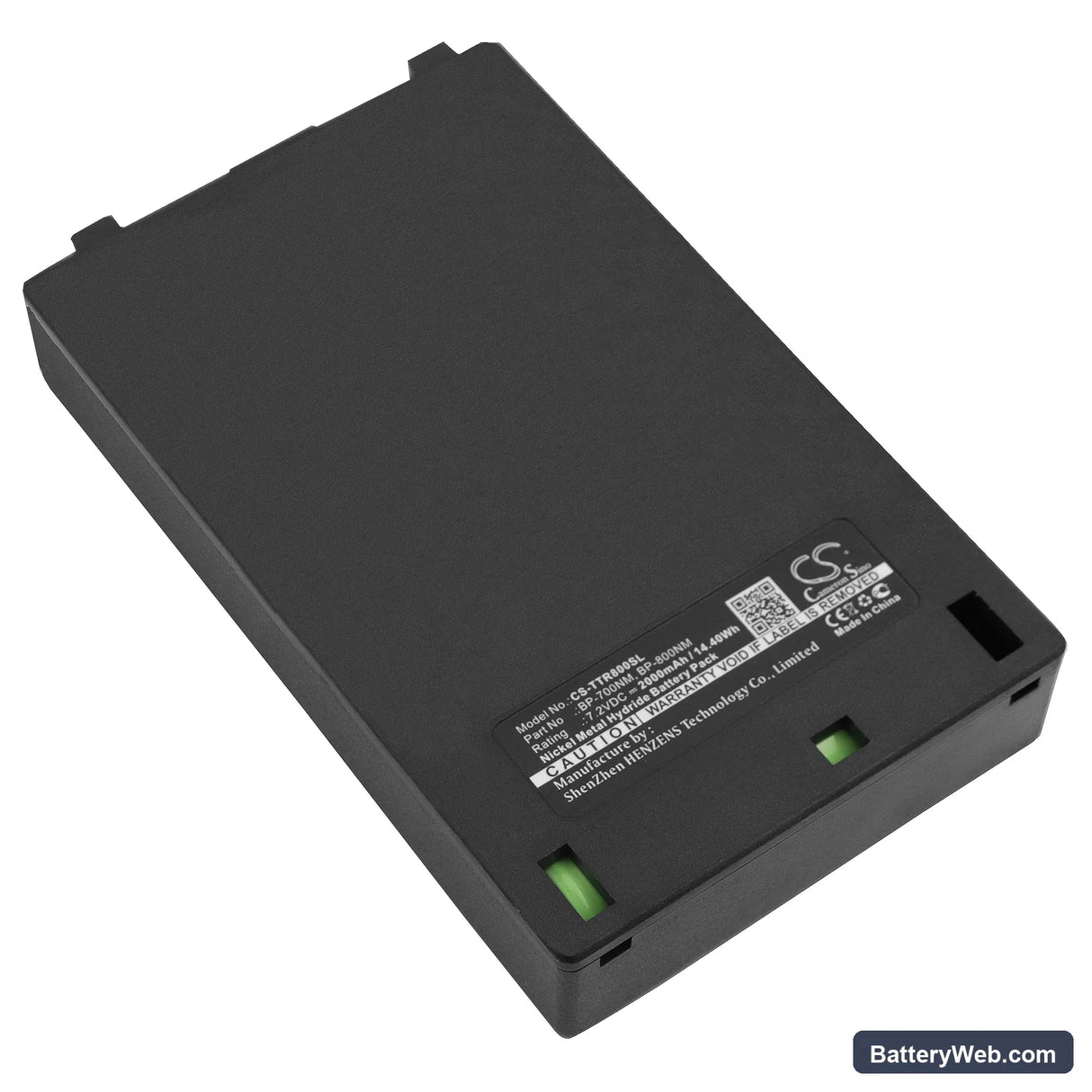 Telex TR-800 Replacement Battery, 7.2V, 2000mAh, Ni-MH 1
