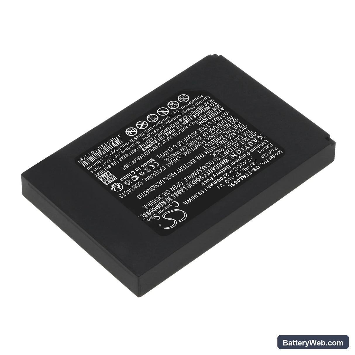 Triplett CamView IP Pro-8W HD CCTV Tester Replacement Battery, 7.4V, 2700mAh, Li-Polymer 2