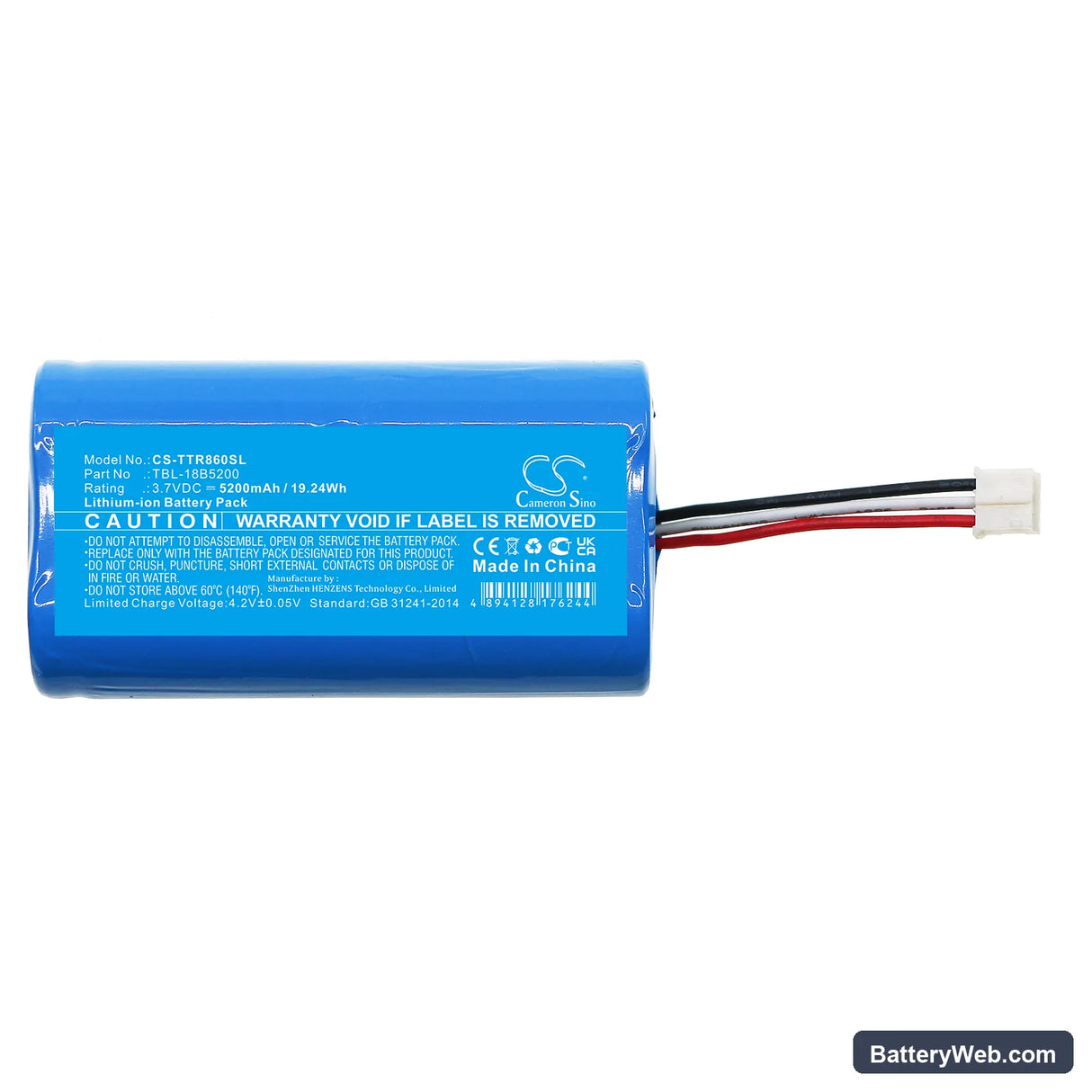 TP-Link TL-TR860 Replacement Battery, 3.7V, 5200mAh, Li-ion 3