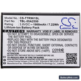 TP-Link TL-TR961 Replacement Battery, 3.8V, 1900mAh, Li-ion 3