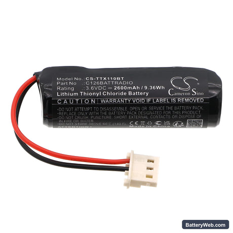 Technoalarm TX110 Replacement Battery, 3.6V, 2600mAh, Li-SOCl2 3