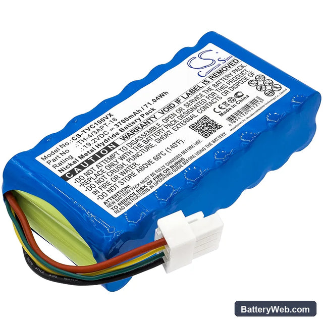Toshiba VC-J1X Replacement Battery, 19.2V, 3700mAh, Ni-MH 1