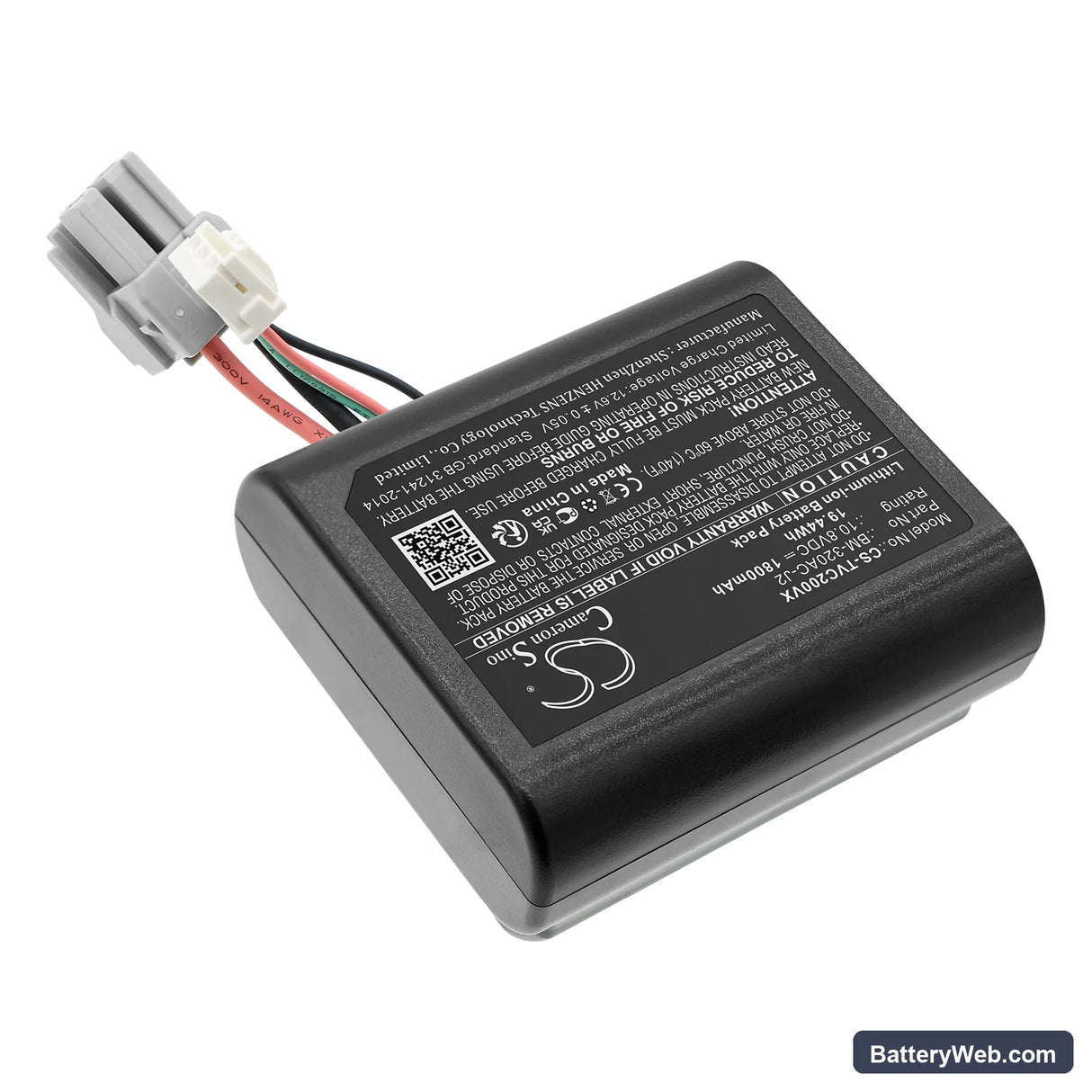 Toshiba VC-CLS2 Replacement Battery, 10.8V, 1800mAh, Li-ion 2