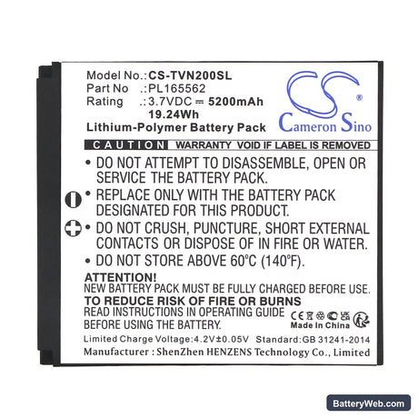 TwoNav Aventura 2 Replacement Battery, 3.7V, 5200mAh, Li-Polymer 5