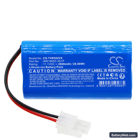 TOTAL TVCRR30201 Replacement Battery, 11.1V, 2600mAh, Li-ion 3
