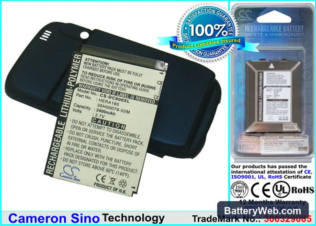 T-Mobile Wing Replacement Battery, 3.7V, 2400mAh, Li-Polymer 1