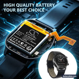 Ticwatch C2 Replacement Battery, 3.85V, 400mAh, Li-Polymer 5