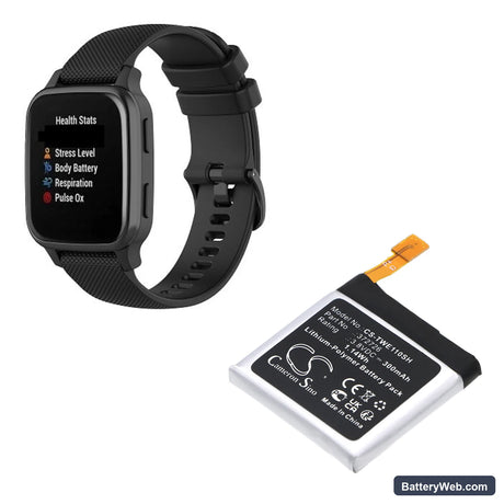 Ticwatch WE11098 Replacement Battery, 3.8V, 300mAh, Li-Polymer 5