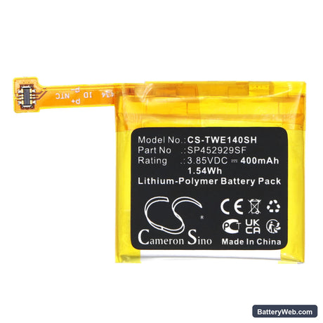 Ticwatch Pro Replacement Battery, 3.85V, 400mAh, Li-Polymer 3
