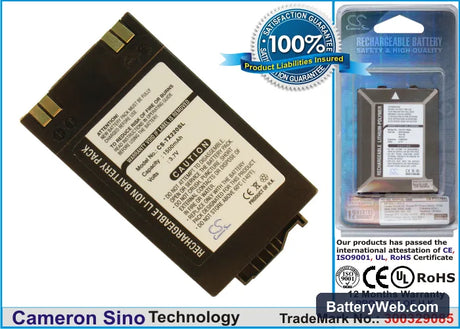 Panasonic TX220 Replacement Battery, 3.7V, 1500mAh, Li-ion 1
