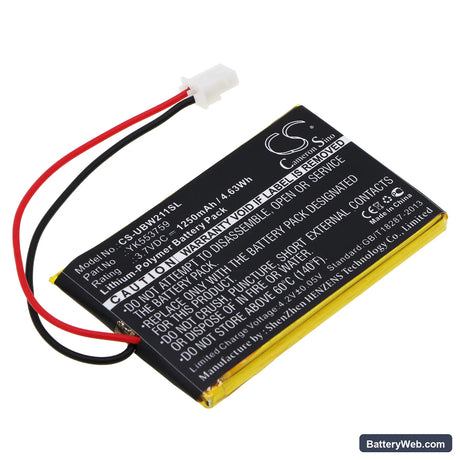 Uniden UBW2010C monitor Replacement Battery, 3.7V, 1250mAh, Li-Polymer 1