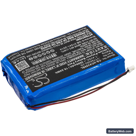 Uniwell CX3500 Replacement Battery, 7.4V, 2600mAh, Li-Polymer 2
