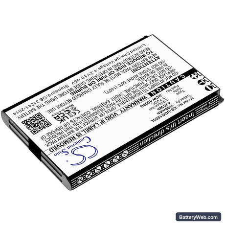 UniData ICW-1000G Replacement Battery, 3.7V, 1100mAh, Li-ion 2