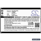 UniData ICW-1000G Replacement Battery, 3.7V, 1100mAh, Li-ion 3