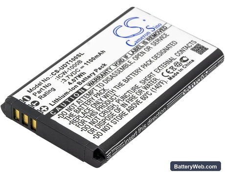 UniData WPU-7700 Replacement Battery, 3.7V, 1100mAh, Li-ion 1