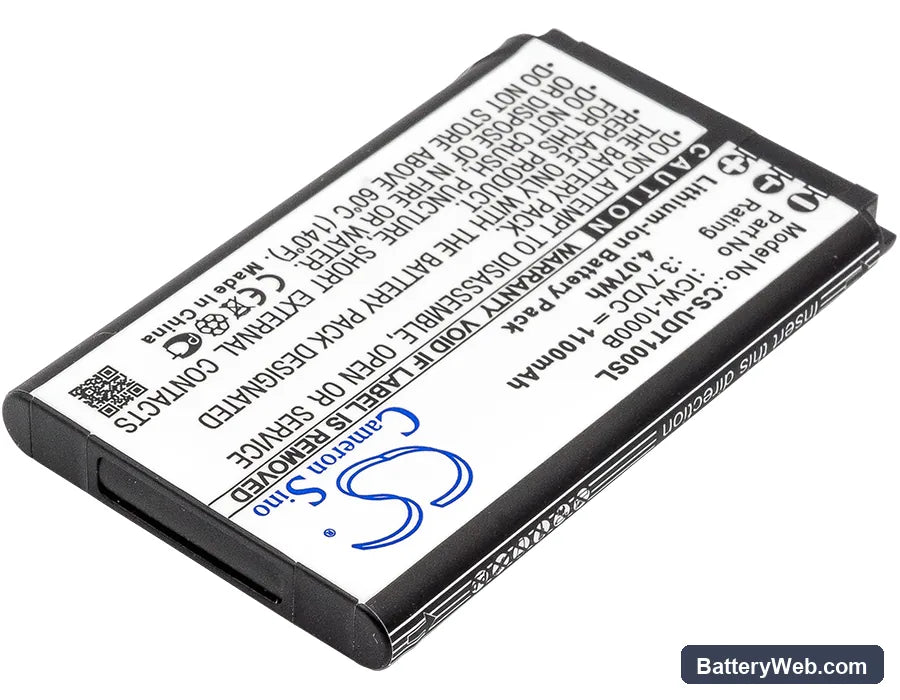 UniData WPU-7700 Replacement Battery, 3.7V, 1100mAh, Li-ion 2