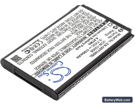 UniData WPU-7700 Replacement Battery, 3.7V, 1100mAh, Li-ion 2