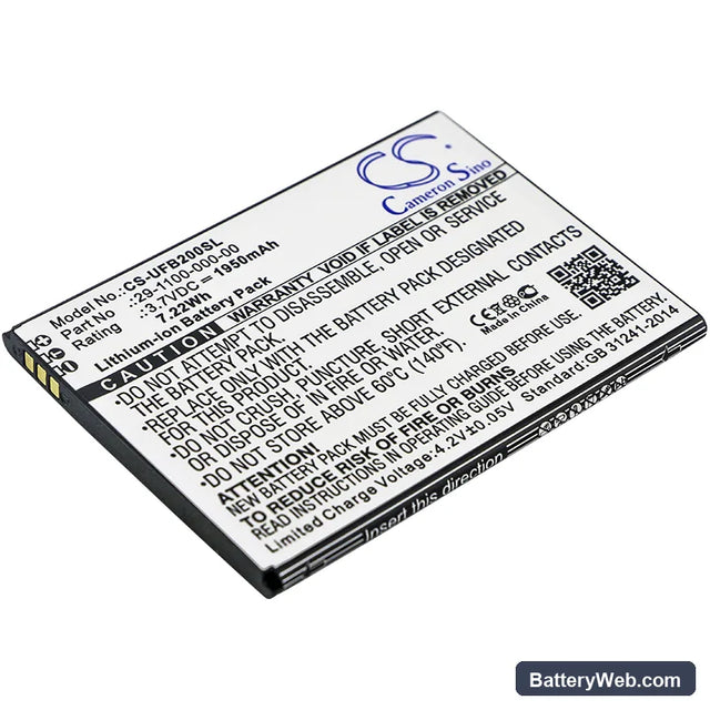 Ulefone Paris Lite Replacement Battery, 3.7V, 1950mAh, Li-ion 1