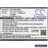 Ulefone Paris Replacement Battery, 3.7V, 1800mAh, Li-ion 3