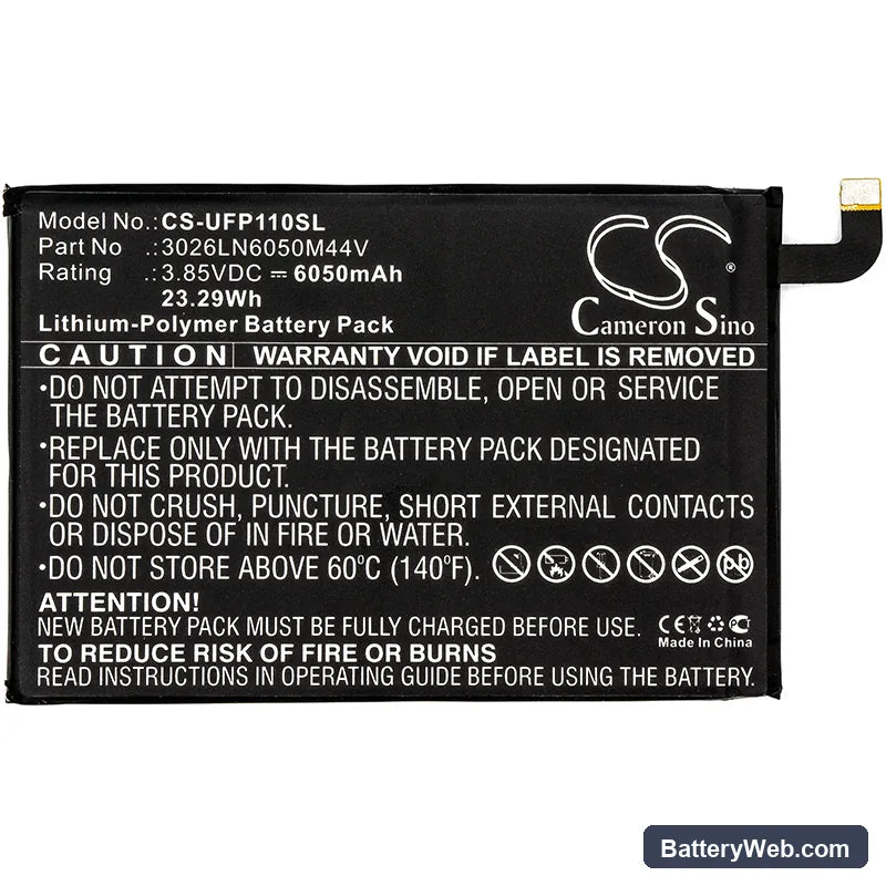 Ulefone Power Replacement Battery, 3.85V, 6050mAh, Li-Polymer 5