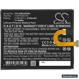 UMI UMIDIGI A3 Replacement Battery, 3.85V, 3100mAh, Li-Polymer 3
