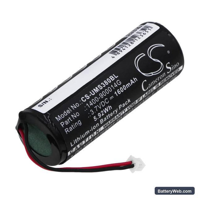 Unitech MS380 Replacement Battery, 3.7V, 1600mAh, Li-ion 1