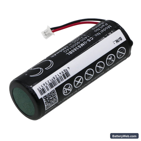 Unitech MS380 Replacement Battery, 3.7V, 1600mAh, Li-ion 2