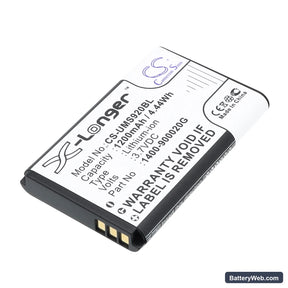 Unitech MS920 Replacement Battery, 3.7V, 1200mAh, Li-ion 1