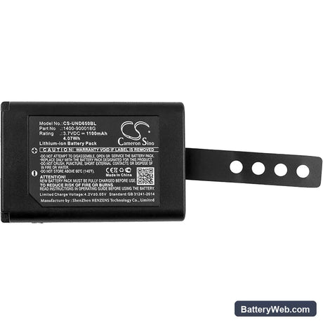 Unitech RD650 Replacement Battery, 3.7V, 1100mAh, Li-ion 3