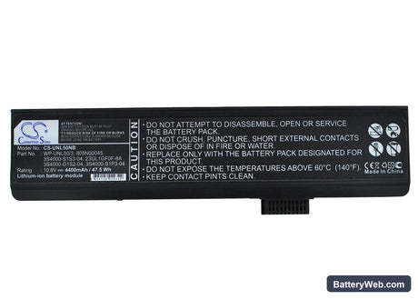 Uniwill L50 Replacement Battery, 10.8V, 4400mAh, Li-ion 1