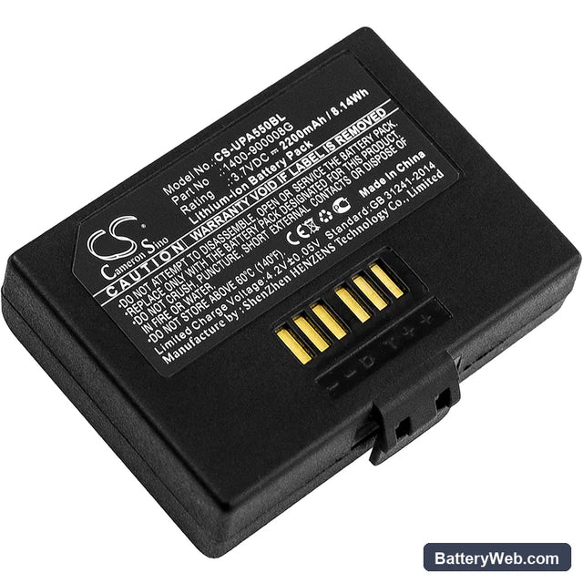 Unitech PA550 Replacement Battery, 3.7V, 2200mAh, Li-ion 1