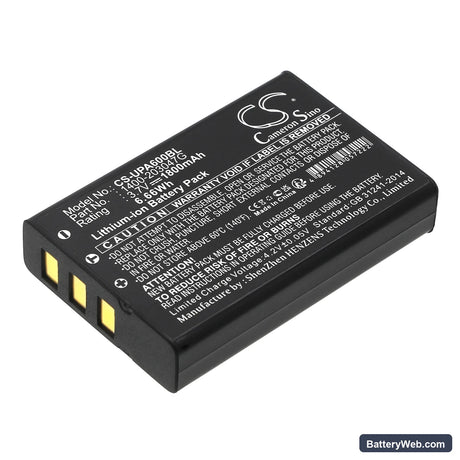 Unitech HT660e Replacement Battery, 3.7V, 1800mAh, Li-ion 1