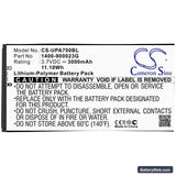 Wasp DR4 2D Replacement Battery, 3.7V, 3000mAh, Li-Polymer 3