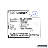 Unitech EA520 Replacement Battery, 3.85V, 4250mAh, Li-ion 3
